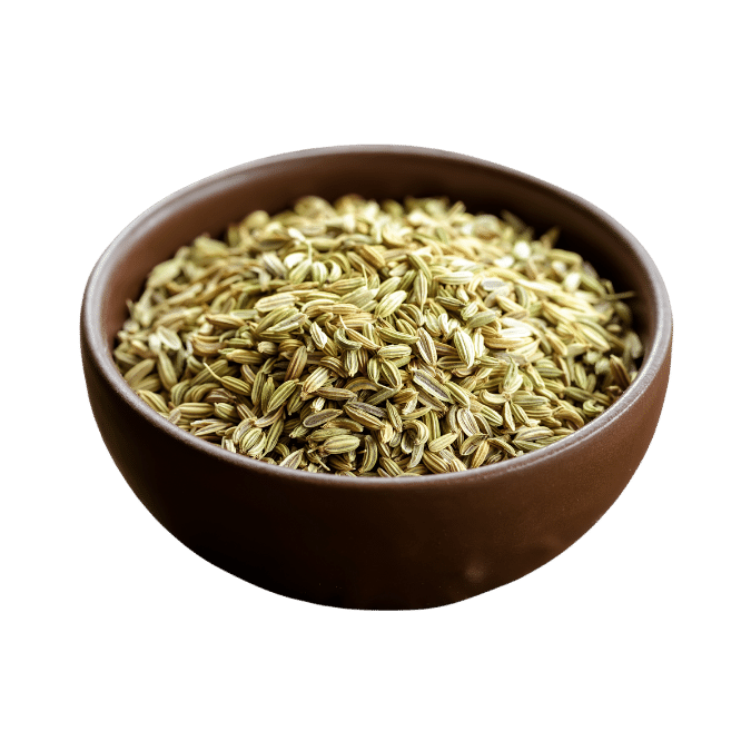 A bowl of high-quality premium fennel seeds, ideal for export and bulk supply.